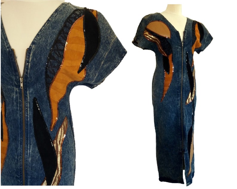 80's denim dress