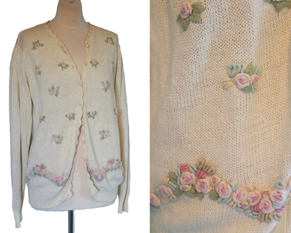 cardigan with flowers