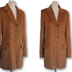 ESCADA Margaretha Ley Brown Angora Jacket Blazer, Size 40