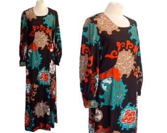 Vintage 70's Maxi Dress, Floral Hippie Dress