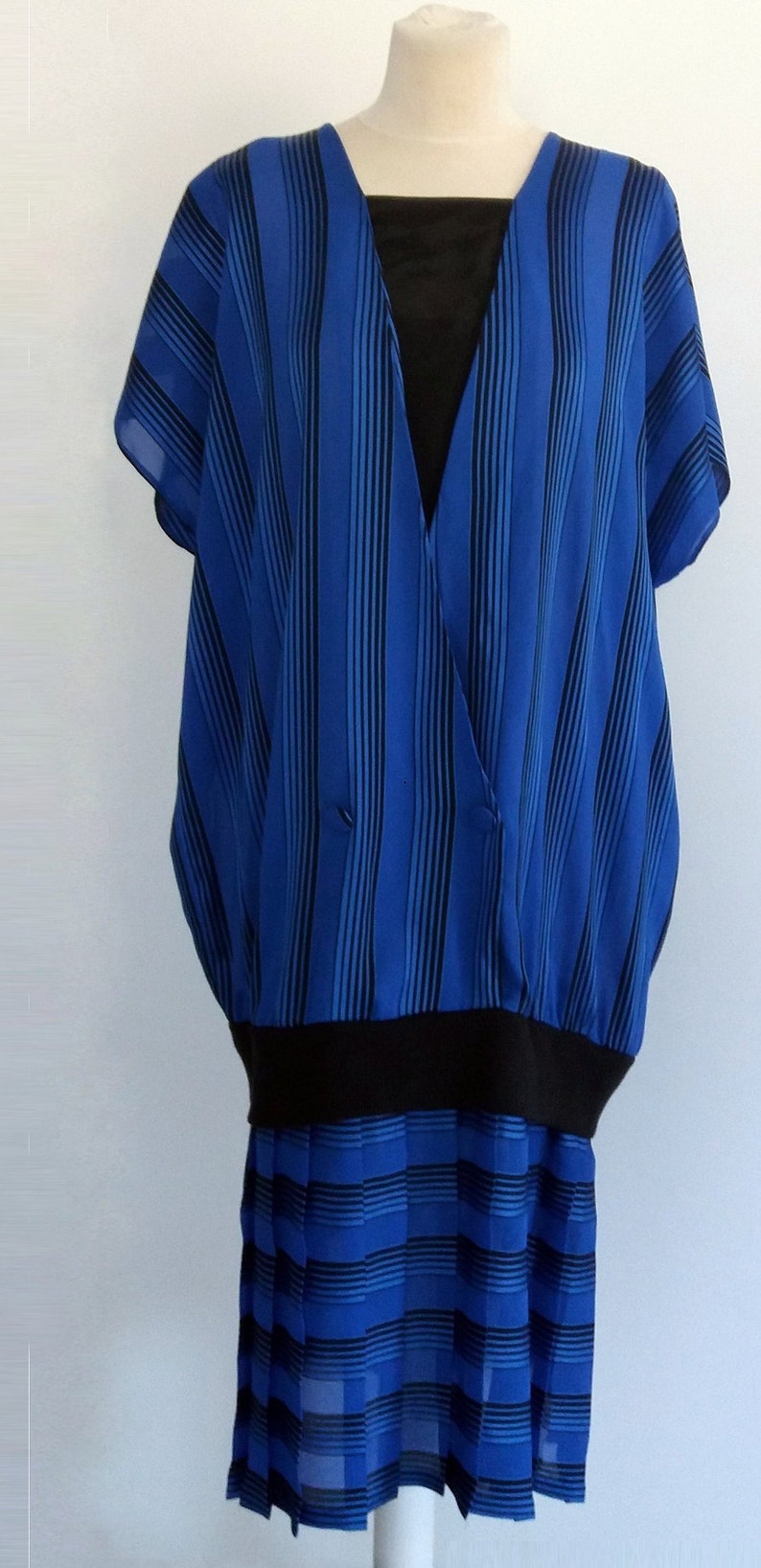 Vintage TRUWORTHS Dress, Striped Dress, Size 40 Etsy Australia