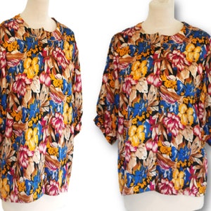 Vintage 70s Floral Button Down Shirt