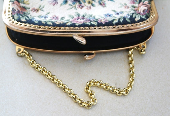 Vintage Vintage Floral Tapestry Mini Bag/Purse, T… - image 5