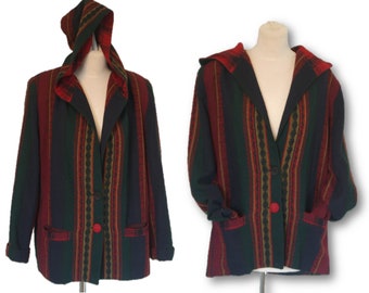 Vintage 80's Jacket  Woll Hooded Coat