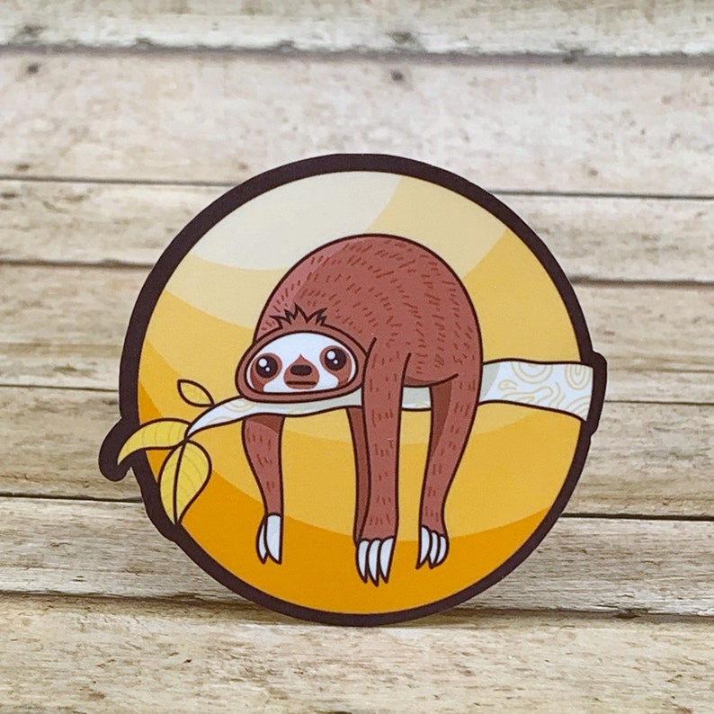 Sloth Sticker Sloth Vinyl Decal Waterproof Vinyl Stickers | Etsy