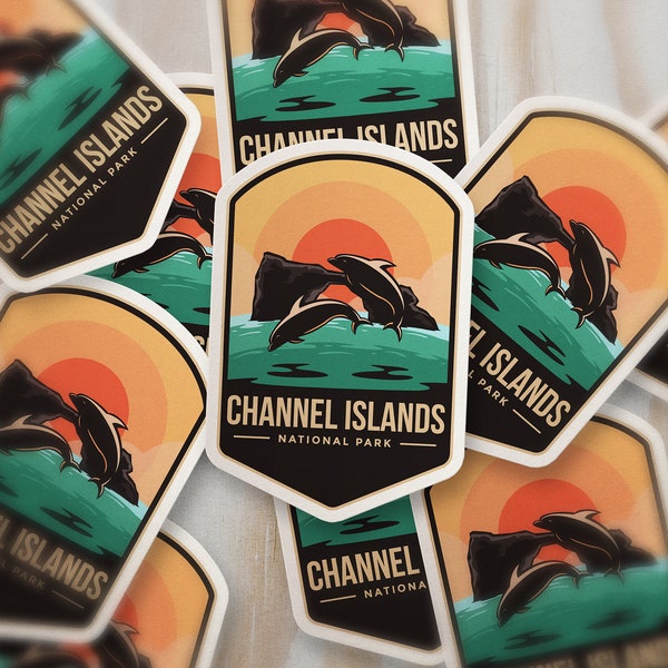 Channel Islands National Park Badge Sticker,  US National Parks Decal, Waterproof Vinyl Sticker for Hydroflask || 052