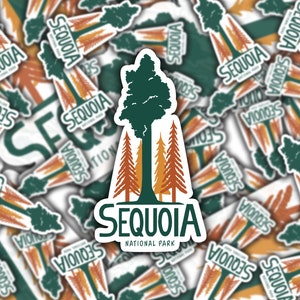 Sequoia National Park Badge Sticker,  US National Parks Decal, Waterproof Vinyl Sticker for Hydroflask || 296
