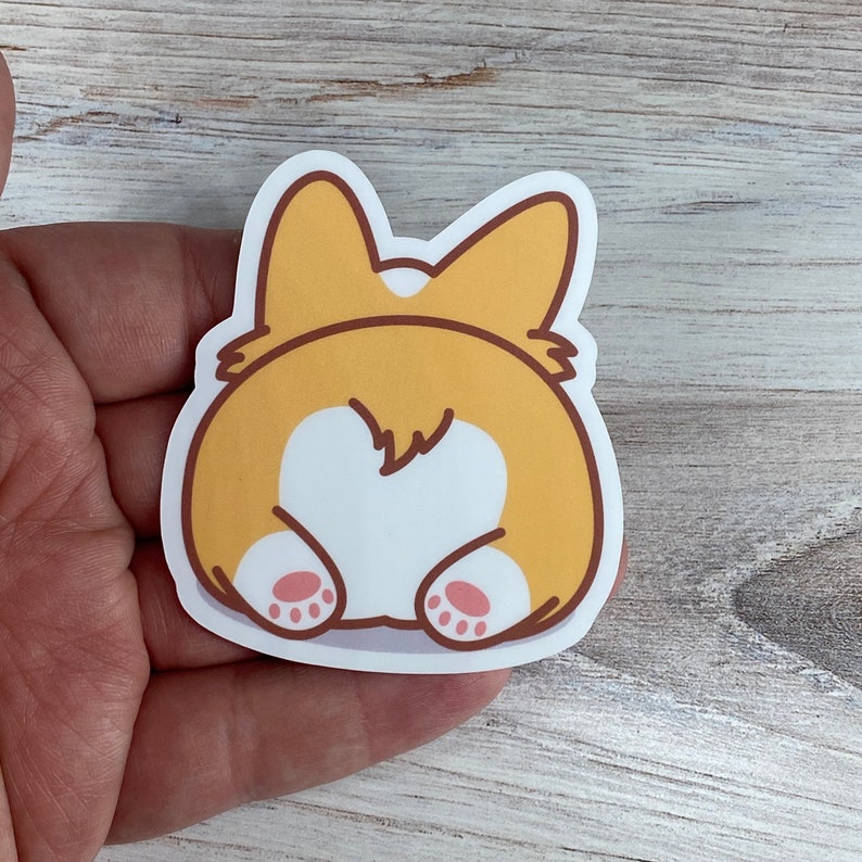 Corgi Butt Sticker Funny Dog Decal Waterproof Stickers for | Etsy