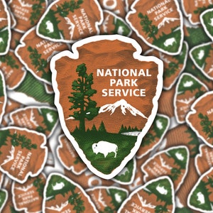 National Park Service Logo Sticker, US National Parks Decal, Waterproof Vinyl Sticker for Hydroflask || 001