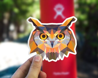 Geometric Night Owl Bird Vinyl Wall Bumper Bottle Phone Decal Decor Sticker Geometric Night Owl Bird Vinyl Wall Bumper Bottle Phone Decal Decor Sticker