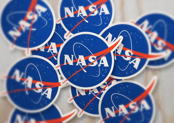 NASA Logo Sticker, US National Aeronautics and Space Administration Decal,  Waterproof Vinyl Sticker for Hydroflask 126 