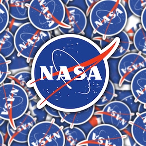NASA Logo Sticker, US National Aeronautics and Space Administration Decal, Waterproof Vinyl Sticker for Hydroflask || 126