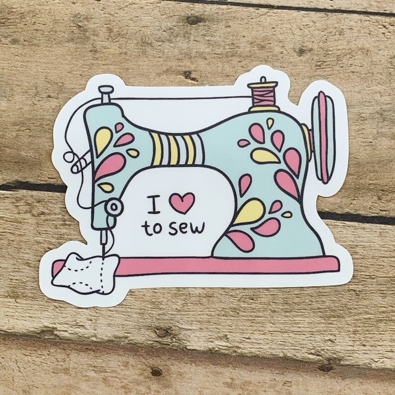 I Love to Sew Sticker Sewing Machine Decal Sewing Lover Etsy