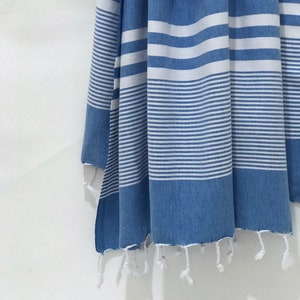 Turquoise Blue beach sarong, perfect for beach, tassel fouta, peshtemal, turkish beach bath towel, hammam towel, cotton towel