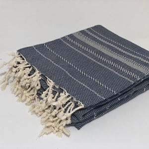 Turkse handdoek, marine badhanddoek, katoenpeshtemal, strandhanddoek, streep Turkse handdoek, lichtgewicht handdoek voor vakantie
