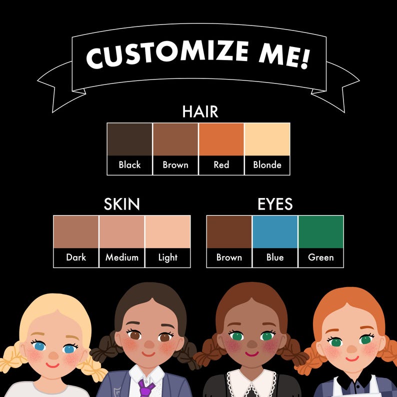 Custom Halloween Paper Doll Witch Zombie Vampire Costumes Cute Autumn