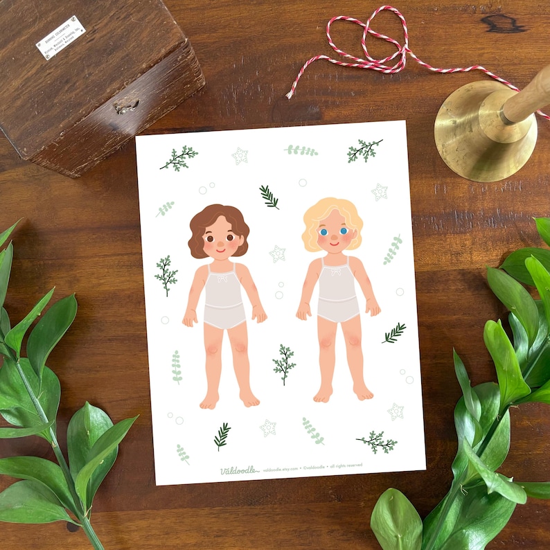 Afdrukbare papieren kerstpop – kerstcadeau voor kinderen – winteractiviteitenpakket – pdf direct downloaden afbeelding 7