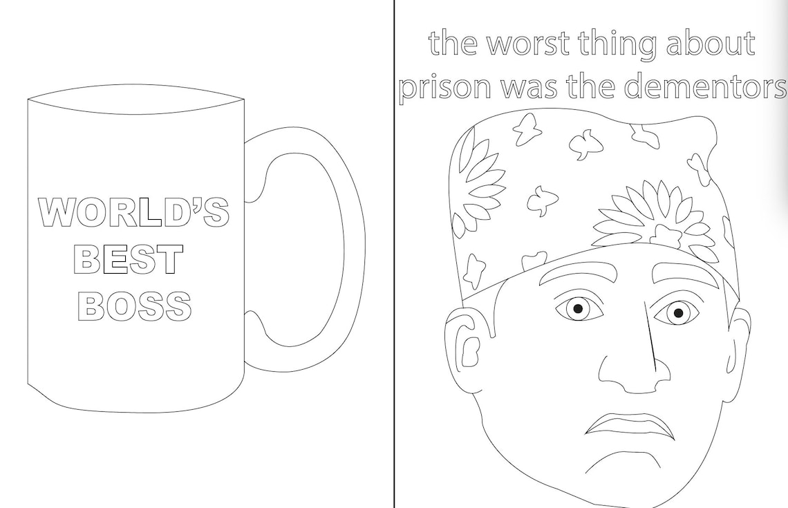 The Office Coloring Pages Etsy