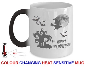 Halloween Cup as Happy Halloween Gift Color Changing Mug is #1 Halloween Coffee Mug. Trick Or Treat - Get Boo Magic Mug or Witch Coffee Mug!