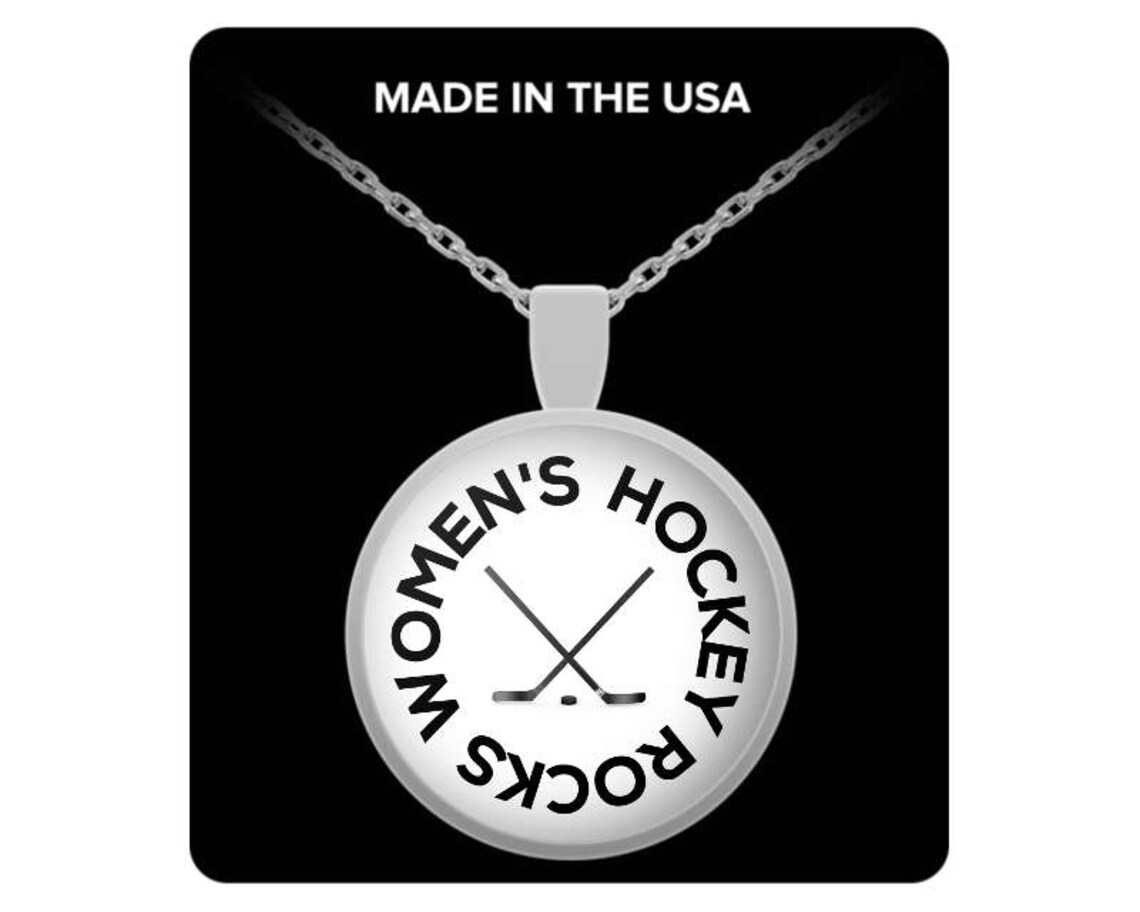 Women's Hockey Necklace or Girls Hockey Charm Hockey Etsy