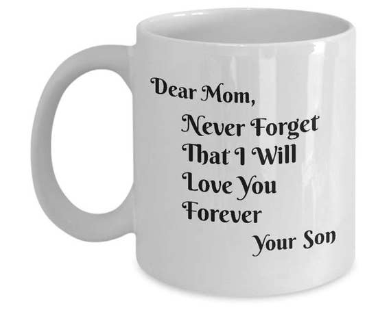 Mothers Day Gifts for Mom from Daug.hter Son, Dear Mom Mug, 11oz Novelty Funny Coffee Mugs, Christmas Birthday Presents Idea