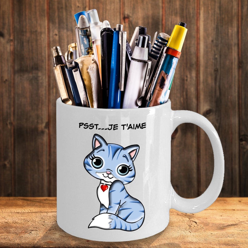 Je t'aime tasse céramique, Tasse à café, Tasse de café, Thé, Cat Lover Gift For Her, Crazy Cat Lady Or Not Get Our Cute Cat Mug & Kitty Mug image 3