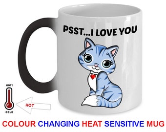 Cat Lover Color Changing Mug Is #1 Cat Coffee Mug For Cat Lady! Our Cute Cat Mug Or Cat Cup Or Kitty Mug Is A Great Cat Gift For Cat Lovers!