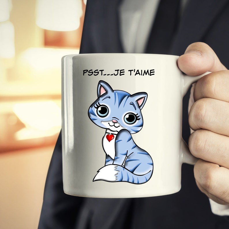 Je t'aime tasse céramique, Tasse à café, Tasse de café, Thé, Cat Lover Gift For Her, Crazy Cat Lady Or Not Get Our Cute Cat Mug & Kitty Mug image 5