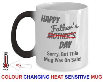 Funny Dad Gift Color Changing Mug As Father's Day Gift For Dad From Son or From Daughter. Fathers Day Mug Coffee Mug Is #1 Dad Mug For Daddy