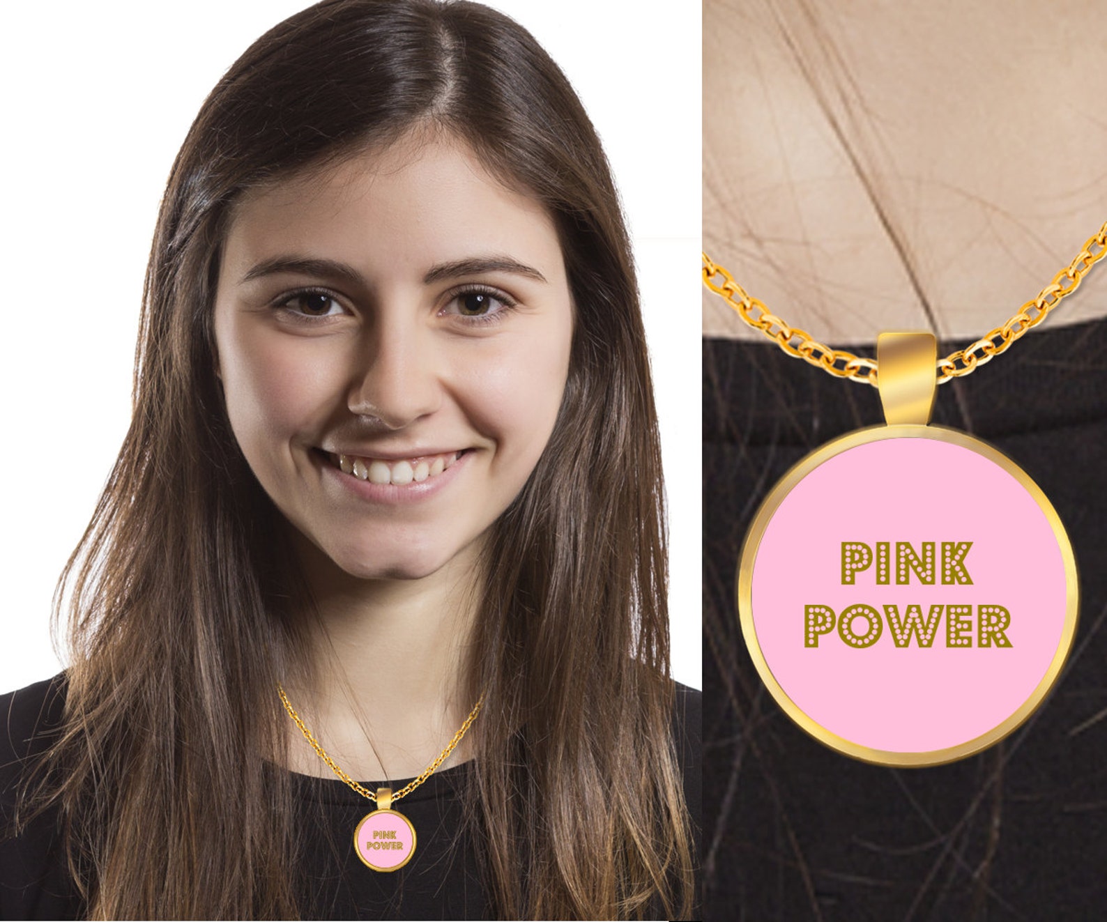 Pink Power Pink and Gold Party Favorite Hot Pink Necklace is Etsy