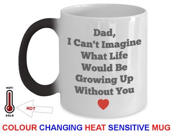 Father's Day Gift For Dad Color Changing Mug Magic Mug Perfect Dad Gift From Daughter & From Son. Fathers Day Mug Coffee Mug Is #1 Dad Mug!