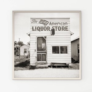 Bar Art, Palacios, Texas, Art Print, Black & White Photo, American Liquor, Beverage Decor, Country Photo Wall Decor, Southwest US, 1943 image 2