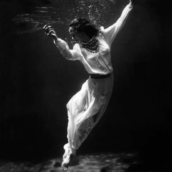 Surreal Photography, Woman In Water, Minimalist, Black and White, Print, Photo, Wall Decor, Modern Artwork, Modern Home Decor