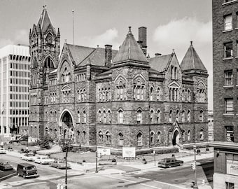 Old Grand Rapids Photo, City Hall, 1960s, Black and White Photography, Grand Rapids Michigan Photography, Poster, Downtown, Birthday Present