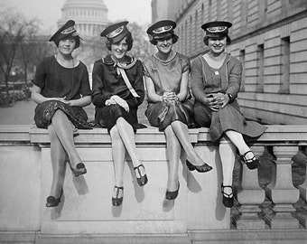 Messenger Girls Photo, Western Union, Washington DC Vintage Photography, Black White, Girlfriends, Friendship, Photograph, Gift For Her