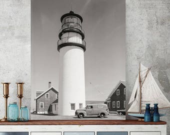 Cape Cod Lighthouse Photo Print,  Truro MA, Highland Road, Barnstable Photography, Cottage Decor, Beach Style Prints, Housewarming Gift 1933