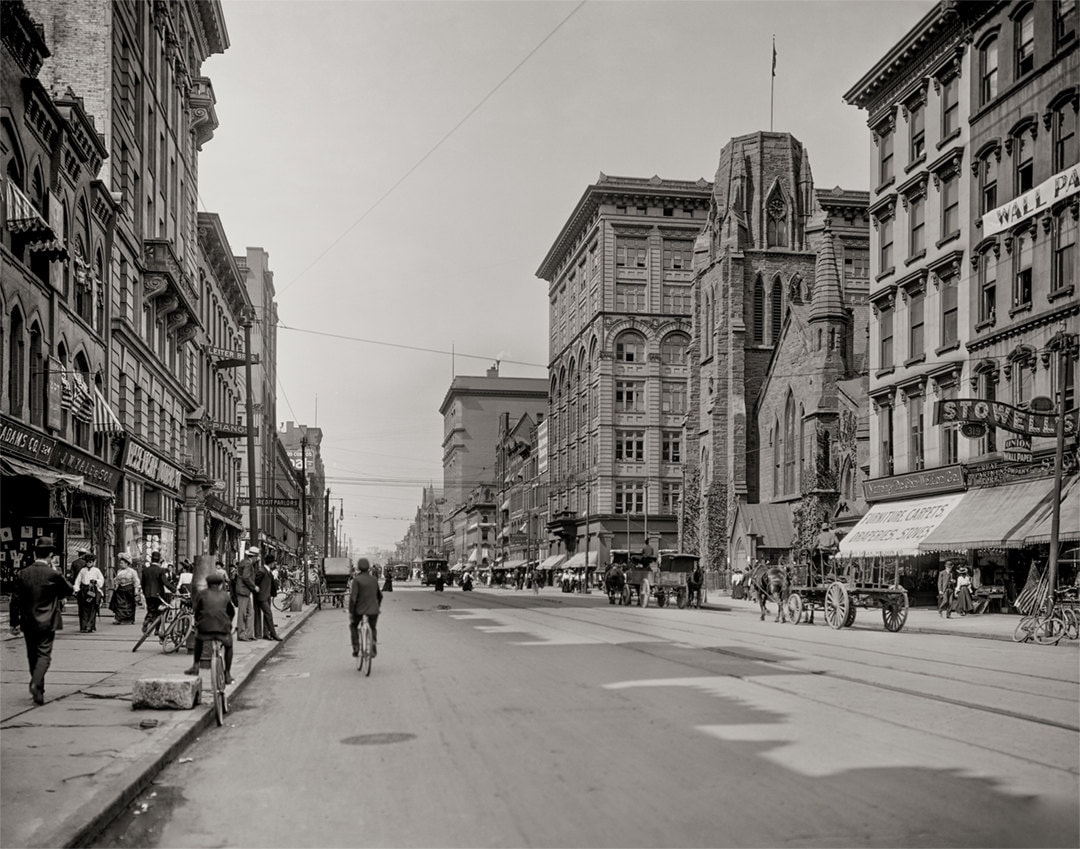 Old Syracuse NY Photo, South Salina Street, Historical Syracuse, Wall