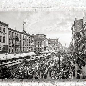 Old Buffalo NY Photo, Labor Day Parade, New York State, Black White Photography, Wall Art, Poster Art, 1900 image 5