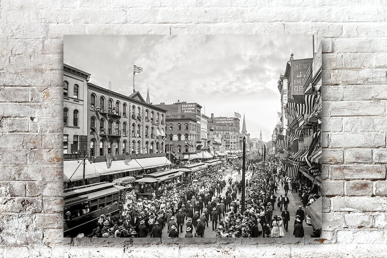 Old Buffalo NY Photo, Labor Day Parade, New York State, Black White Photography, Wall Art, Poster Art, 1900 image 5