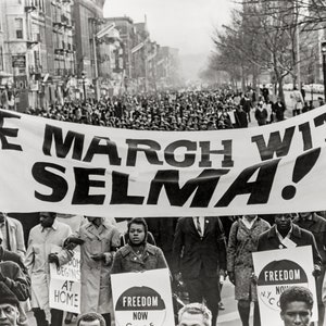 We March With Selma, Harlem, New York City, NY, 1965 Selma March, Black History, Vintage Photo