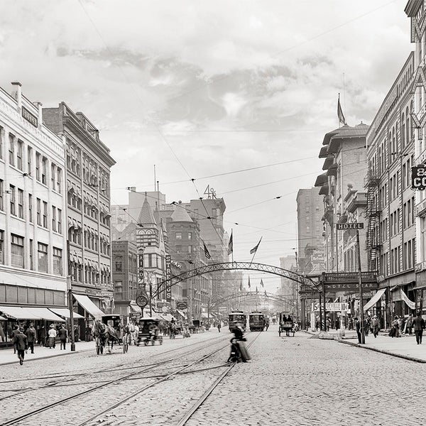 Old Columbus Ohio Photo, High Street, Early 1900s, Old Columbus Print, Historical Photographs, Black and White Photography, Wall Decor, Gift