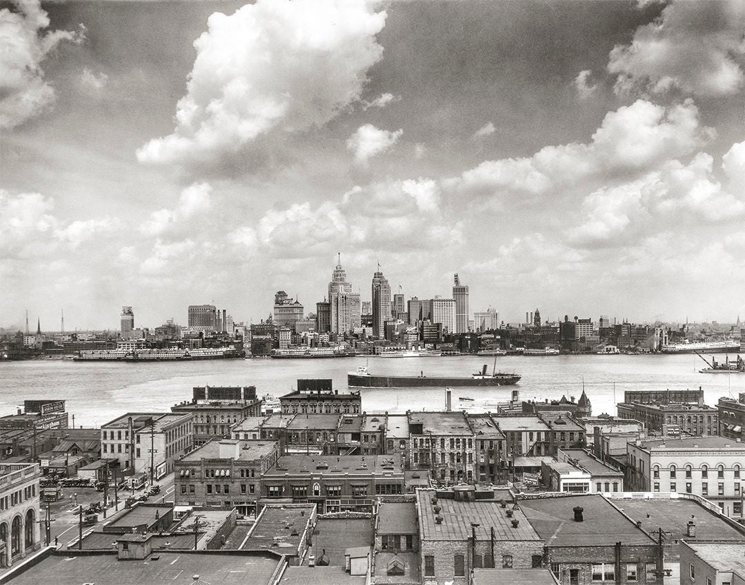 Old Detroit Skyline Photo Detroit Michigan and Detroit River | Etsy Old Detroit Skyline Photo Detroit Michigan and Detroit River | Etsy