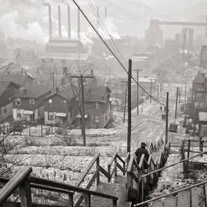 Pittsburgh, Pennsylvania, Mill District, 1940, Old Pittsburgh Photos, Vintage Pennsylvania, Black White, Pittsburgh PA, Photography, Poster