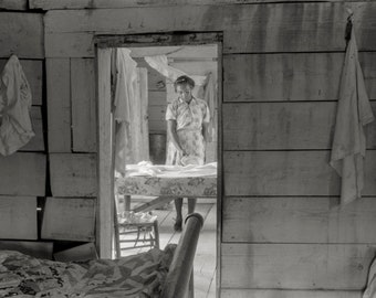 African American Photo, Portrait of young black girl, 1941, Greensboro, Georgia Black and White Art Print, Wall Art, Jack Delany