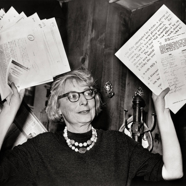 Jane Jacobs Photo, Activist, New York, Greenwich Village, Women's Inspiration, Urban Renewal, Black and White Photography,