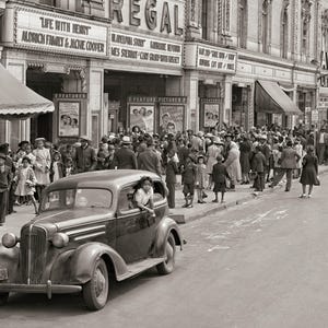 Old Southside Chicago Photo, African American Wall Art, Black and White, Chicago Illinois, Historical Photo, 1941, Regal Savoy, Theatre