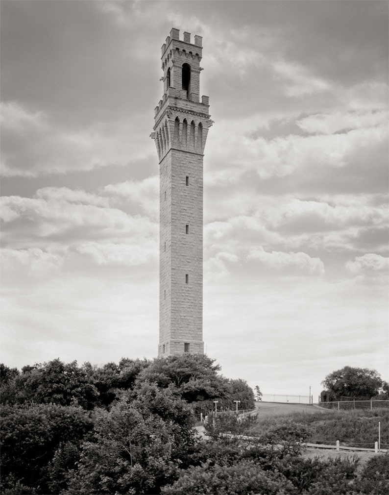 Provincetown MA Photo, Pilgrim Monument, Barnstable County, MA, Historical Provincetown, Wall Art, Home Decor, Black White, Summer, 1937 image 2