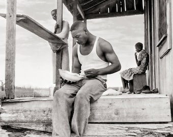 African American Photography, Black Art Print, Dorthea Lange, Sharecroppers Eating, 1937, Clarksdale, MS, African American Wall Art