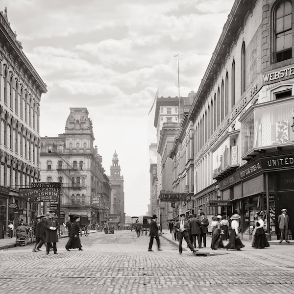 Old Toledo Ohio Photo: Madison Avenue Historical Print