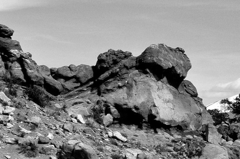 Cairn Photo, Balanced Rock Photography, Stone Photo, Arches National Park, Utah, Nature Photography, Black White Photography, Wall Art image 5